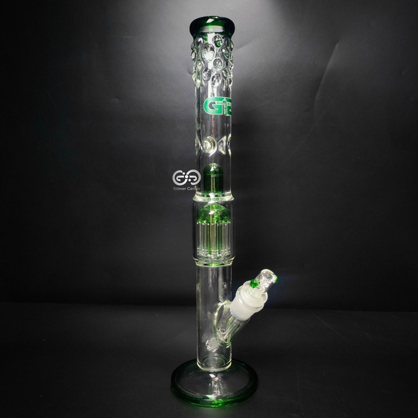Glass Bong | GRACE GREEN STRAIGHT WITH 11 - ARM & DOME PERCOLATOR 20 INCH