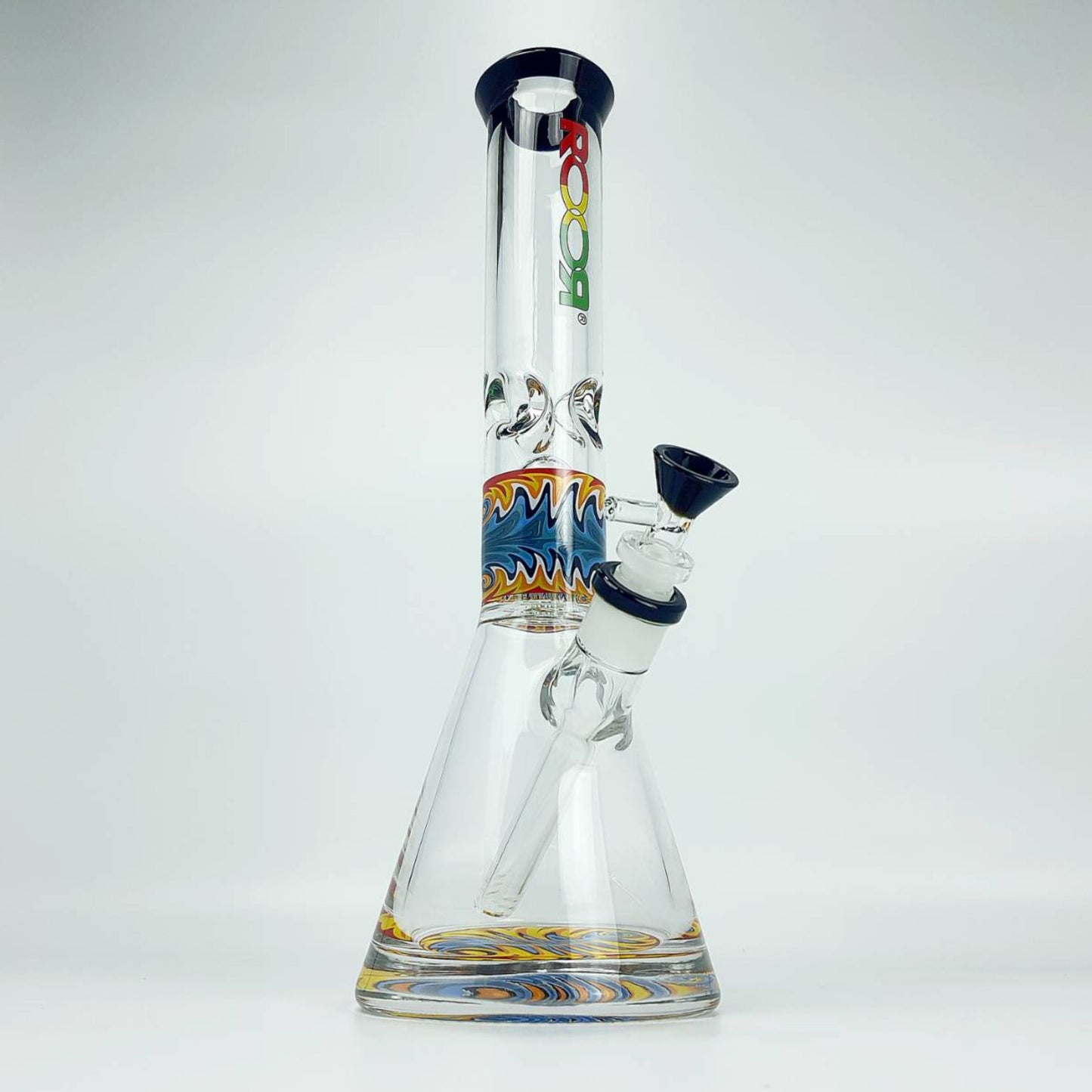 Glass Bong | ROOR BEAKER WIG WAG WITH DOME PERC 9 MM 13.5 INCH
