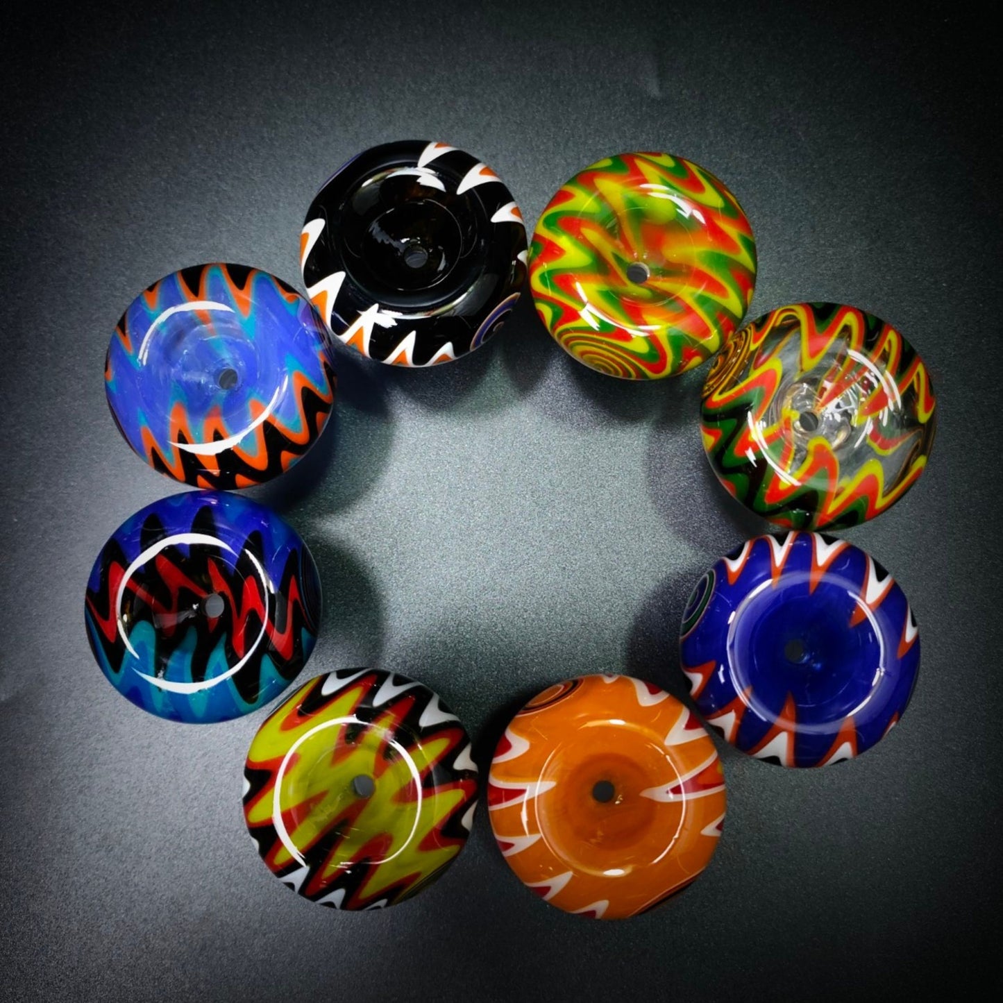 GLASS BOWL | TWIST AND FLAME BOWL 14 MM