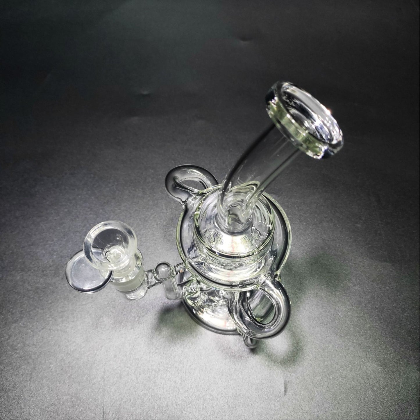 Glass Bong | DOUBLE RECYCLER DISPERSER BUBBLER OIL RIG 8.5 INCH