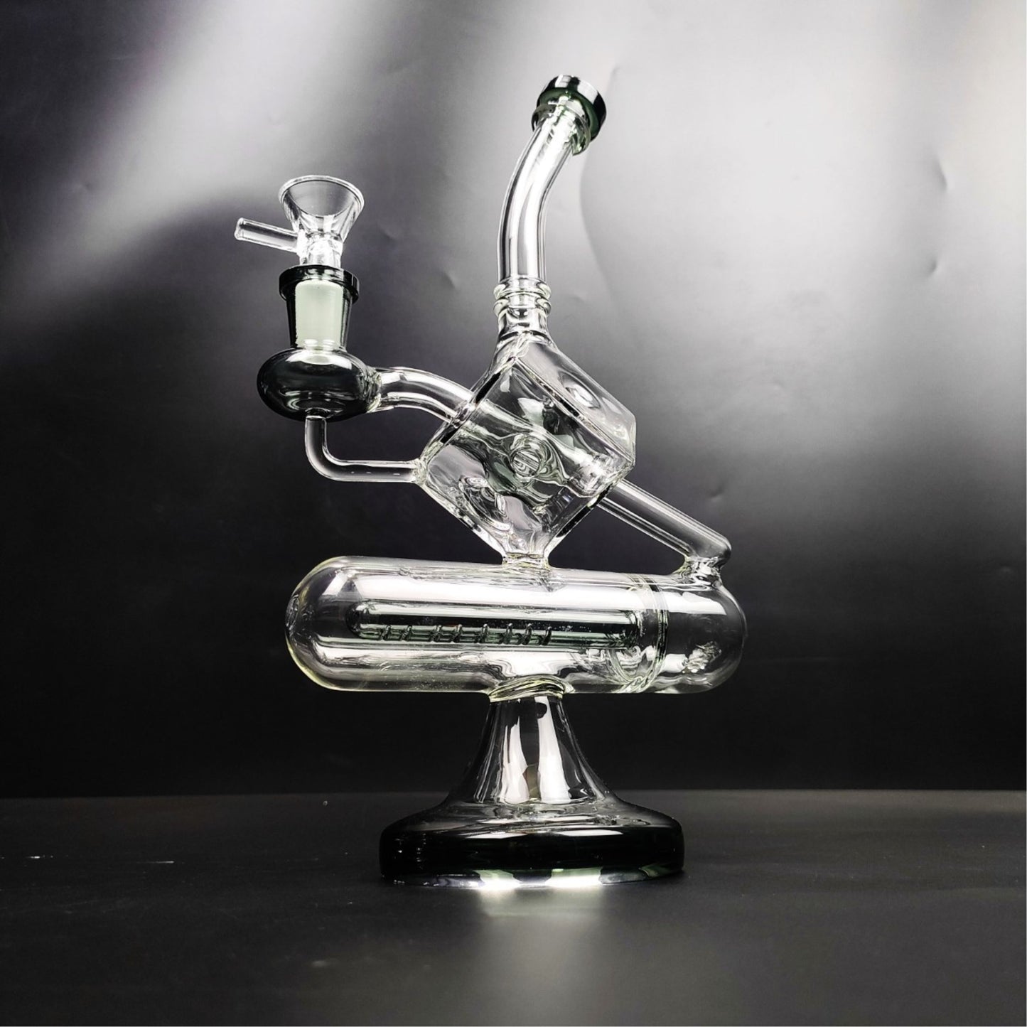 Glass Bong | DICE RECYCLER WITH INLINE PERC 10.5 INCH