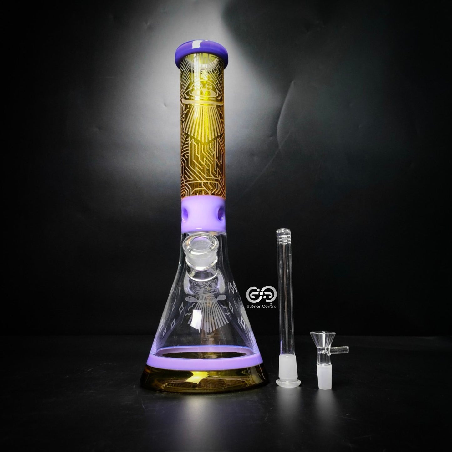 Glass Bong | 2 TONED UFO BEAKER 14 INCH