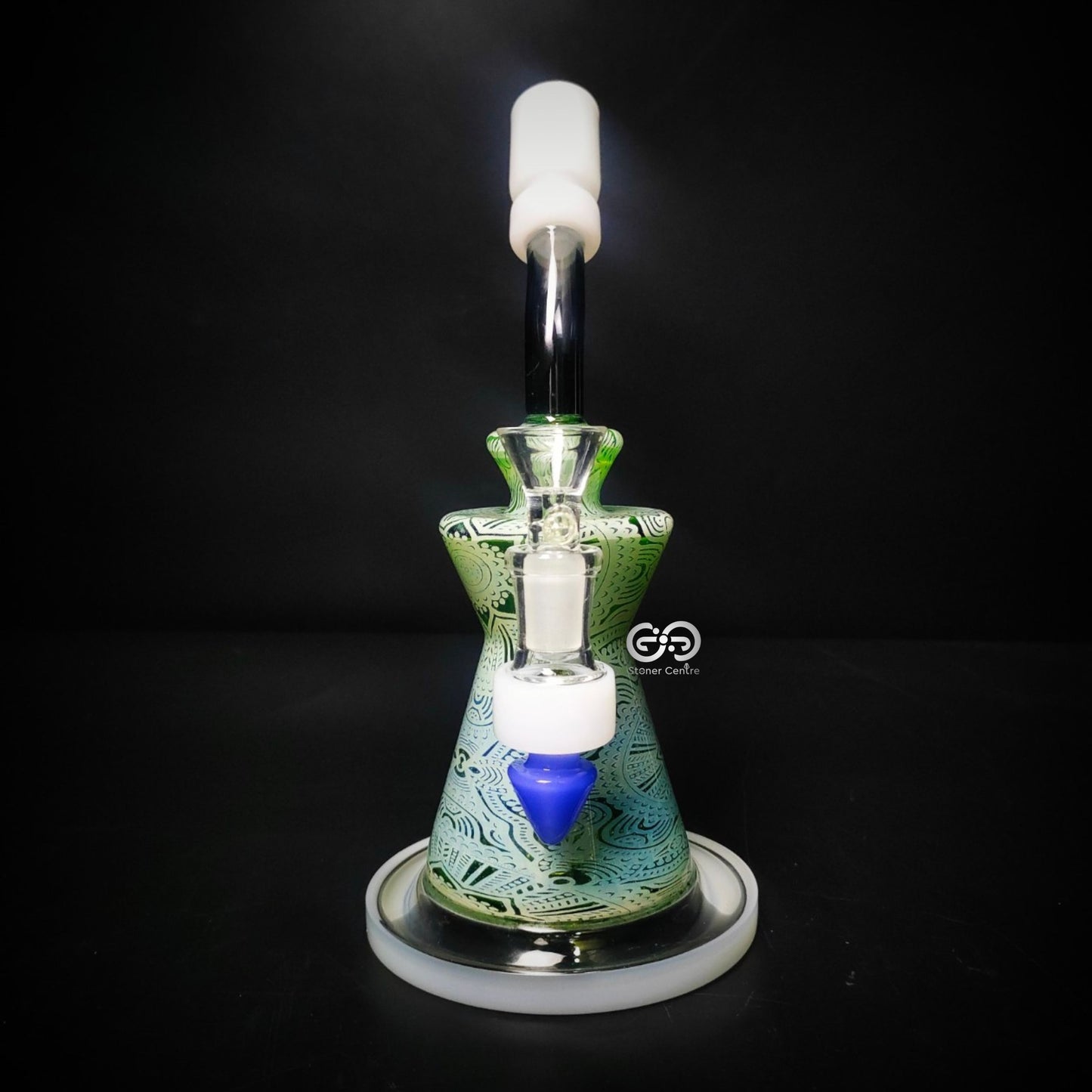 Glass Bong | GREEN LOTUS BEAKER JUICE BOX 9.5 INCH