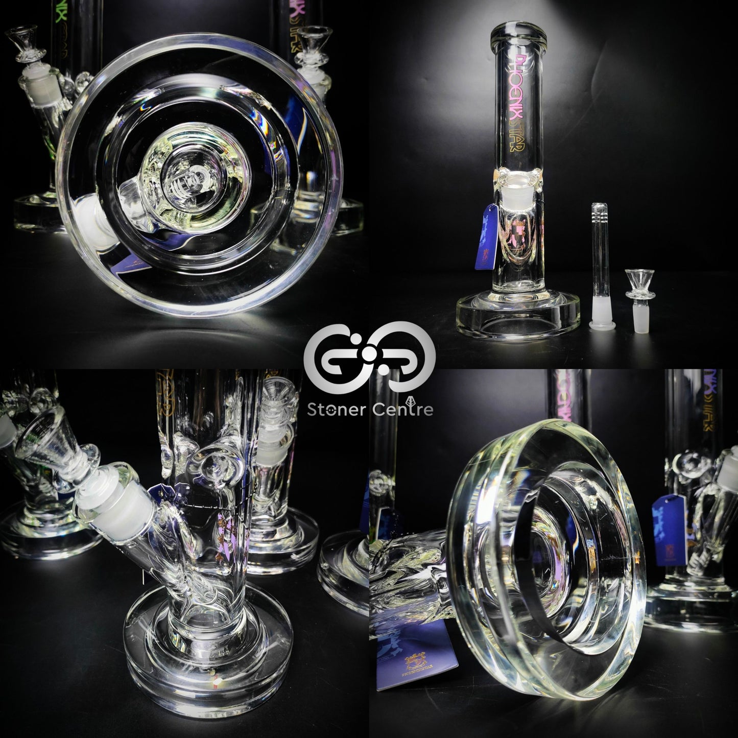 Glass Bong | PHOENIX STAIGHT 12 INCHES 9MM BASE THICK THICKEN JOINT AND EXTRA HEAVY BASE