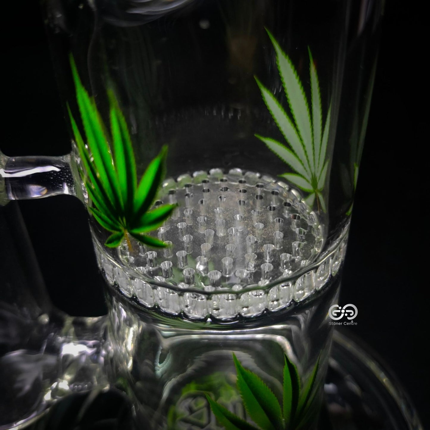 Glass Bong | AMSTERDAM DOPE BRO STRAIGHT WITH HONEYCOMB PERCOLATOR 16 INCH