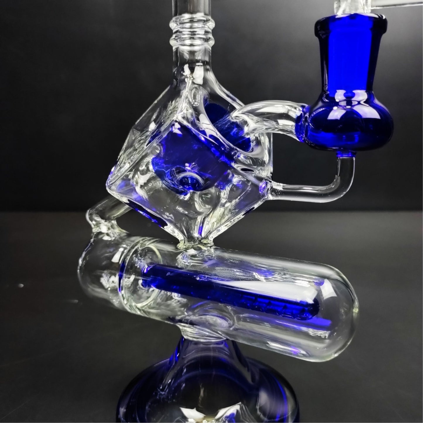 Glass Bong | DICE RECYCLER WITH INLINE PERC 10.5 INCH