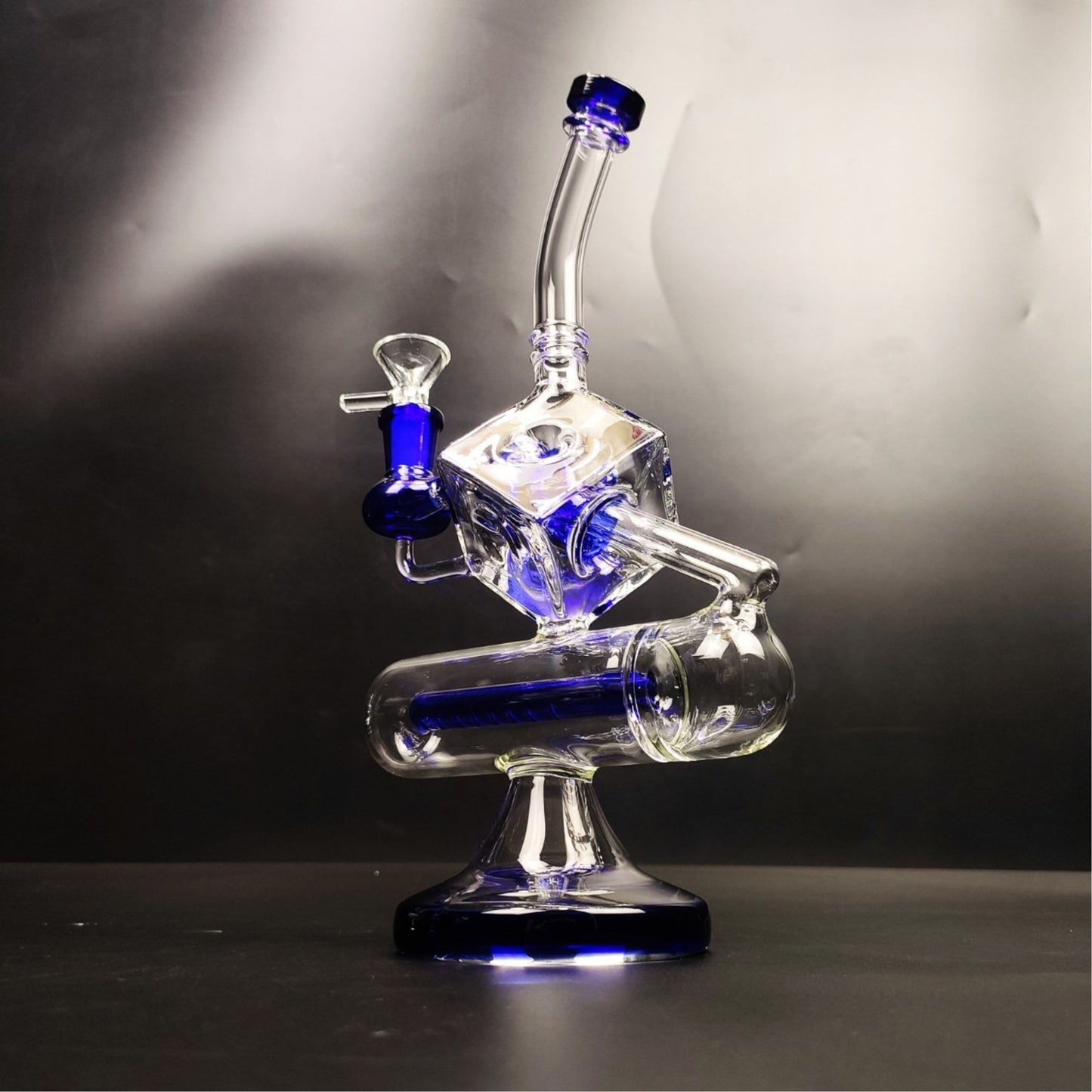 Glass Bong | DICE RECYCLER WITH INLINE PERC 10.5 INCH