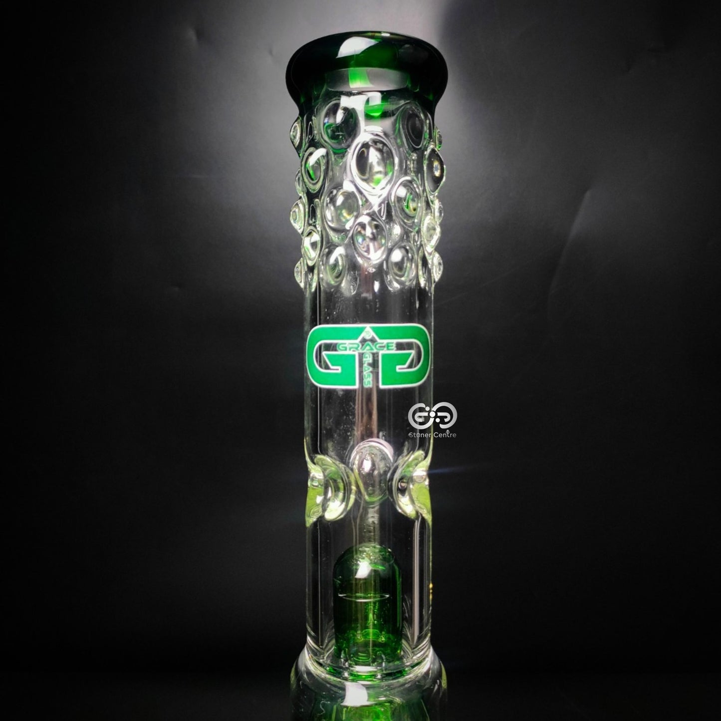 Glass Bong | GRACE GREEN STRAIGHT WITH 11 - ARM & DOME PERCOLATOR 20 INCH