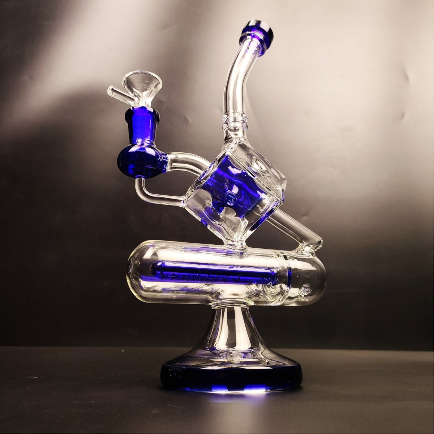 Glass Bong | DICE RECYCLER WITH INLINE PERC 10.5 INCH