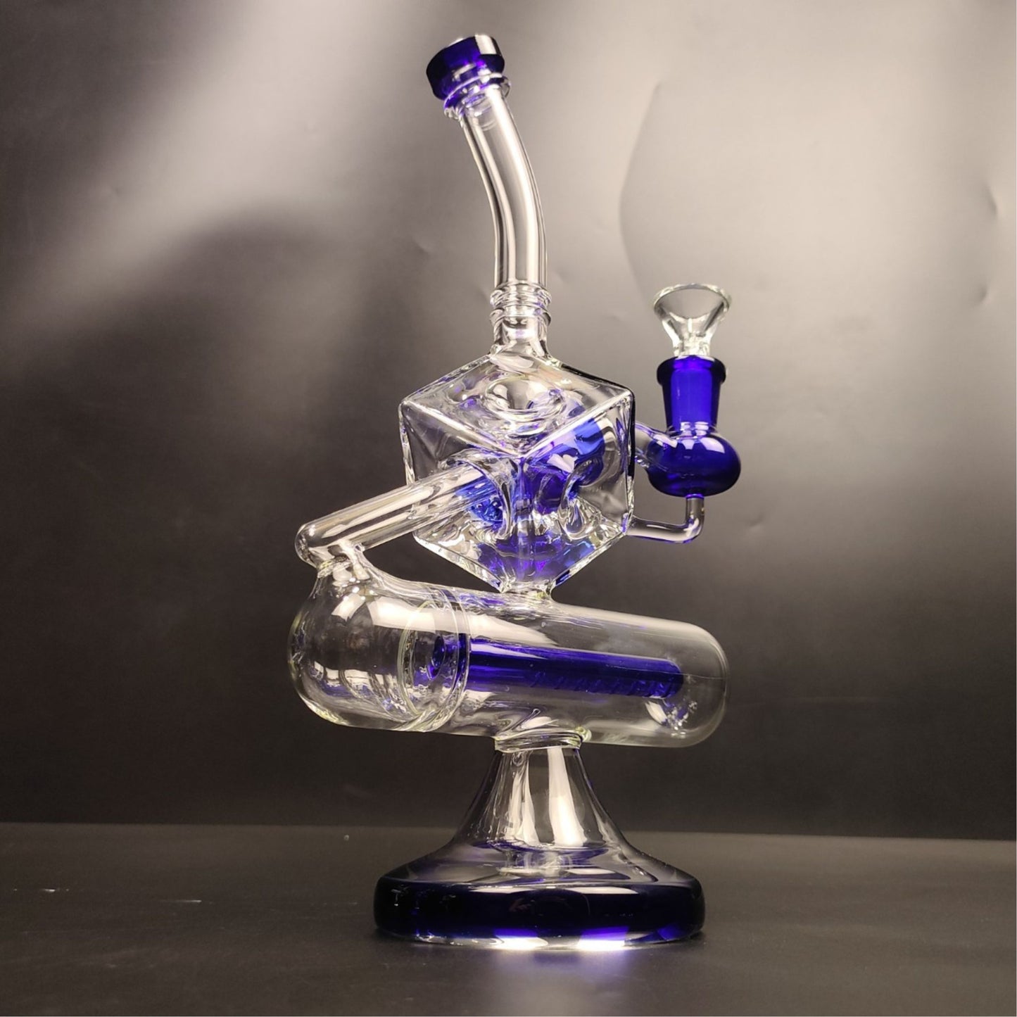 Glass Bong | DICE RECYCLER WITH INLINE PERC 10.5 INCH