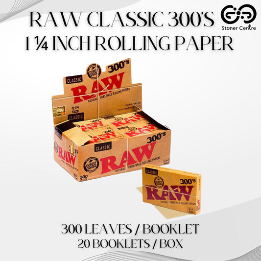 ROLLING PAPER | RAW CLASSIC 300's  1 ¼"  ROLLING PAPER