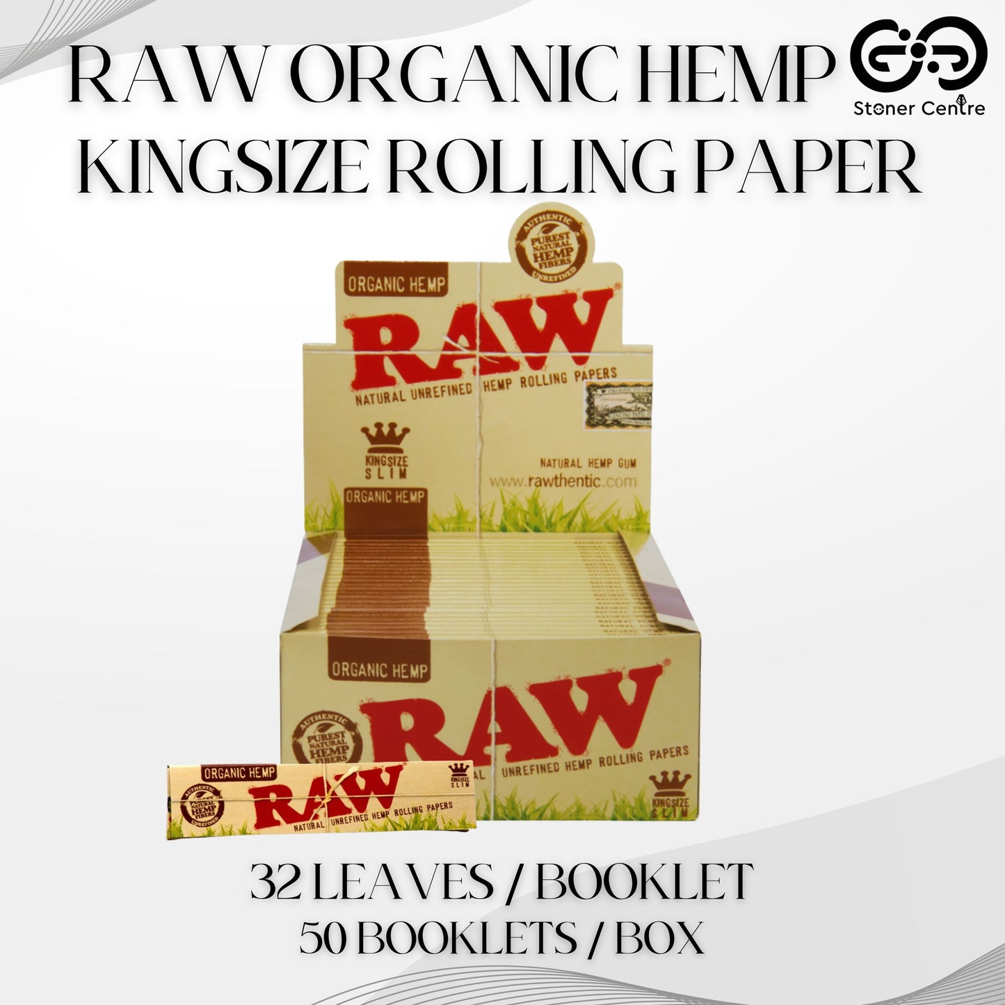 ROLLING PAPER | RAW ORGANIC HEMP KINGSIZE ROLLING PAPER