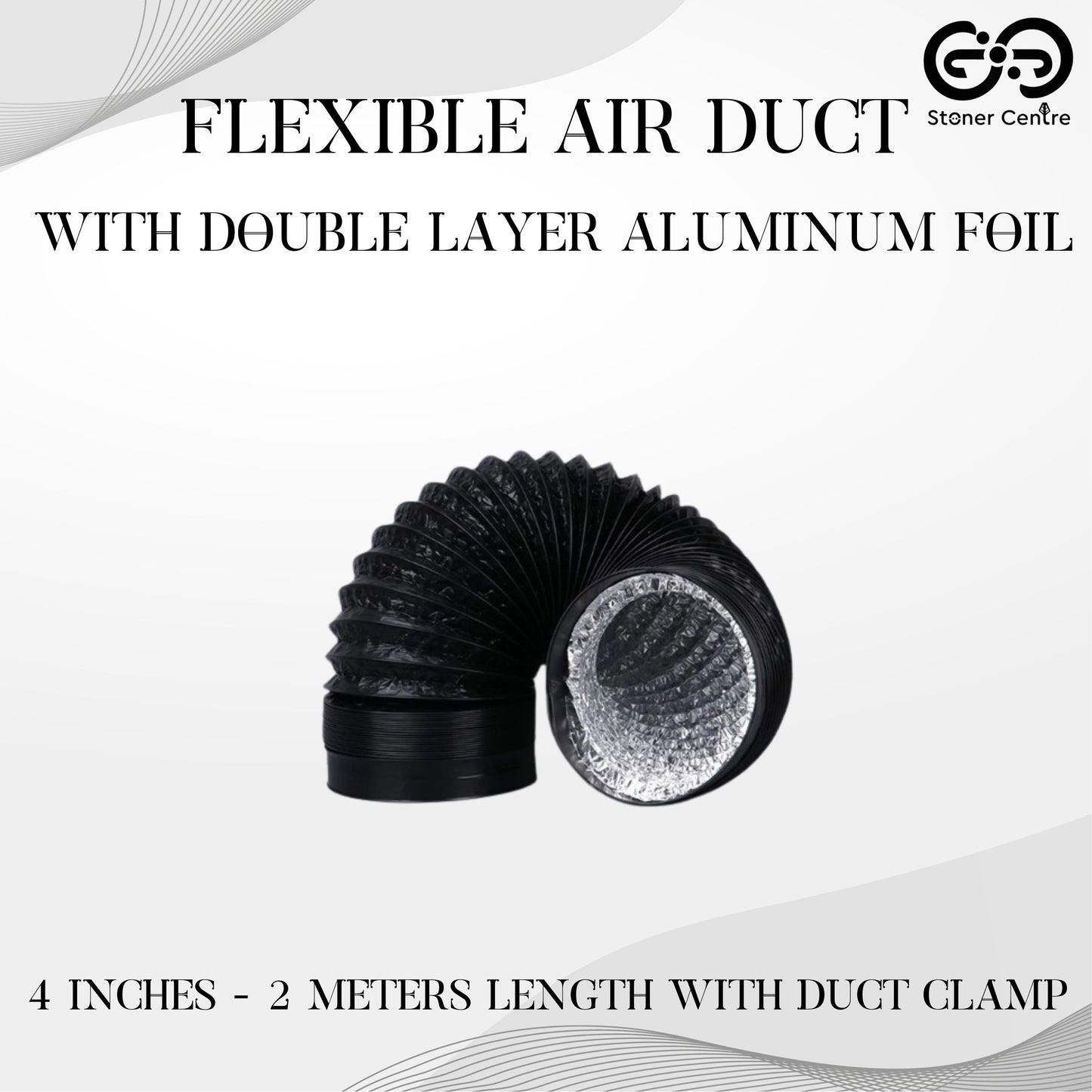 GROWING TOOLS | FLEXIBLE AIR DUCT WITH DOUBLE LAYER ALUMINIUM FOIL