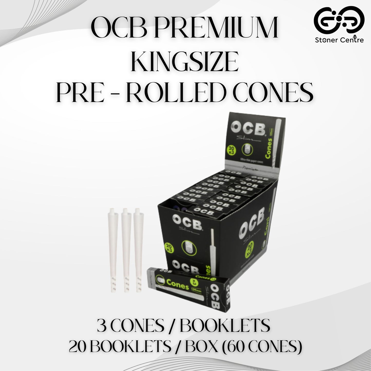 ROLLING PAPER | OCB PREMIUM KINGSIZE PRE - ROLLED CONES