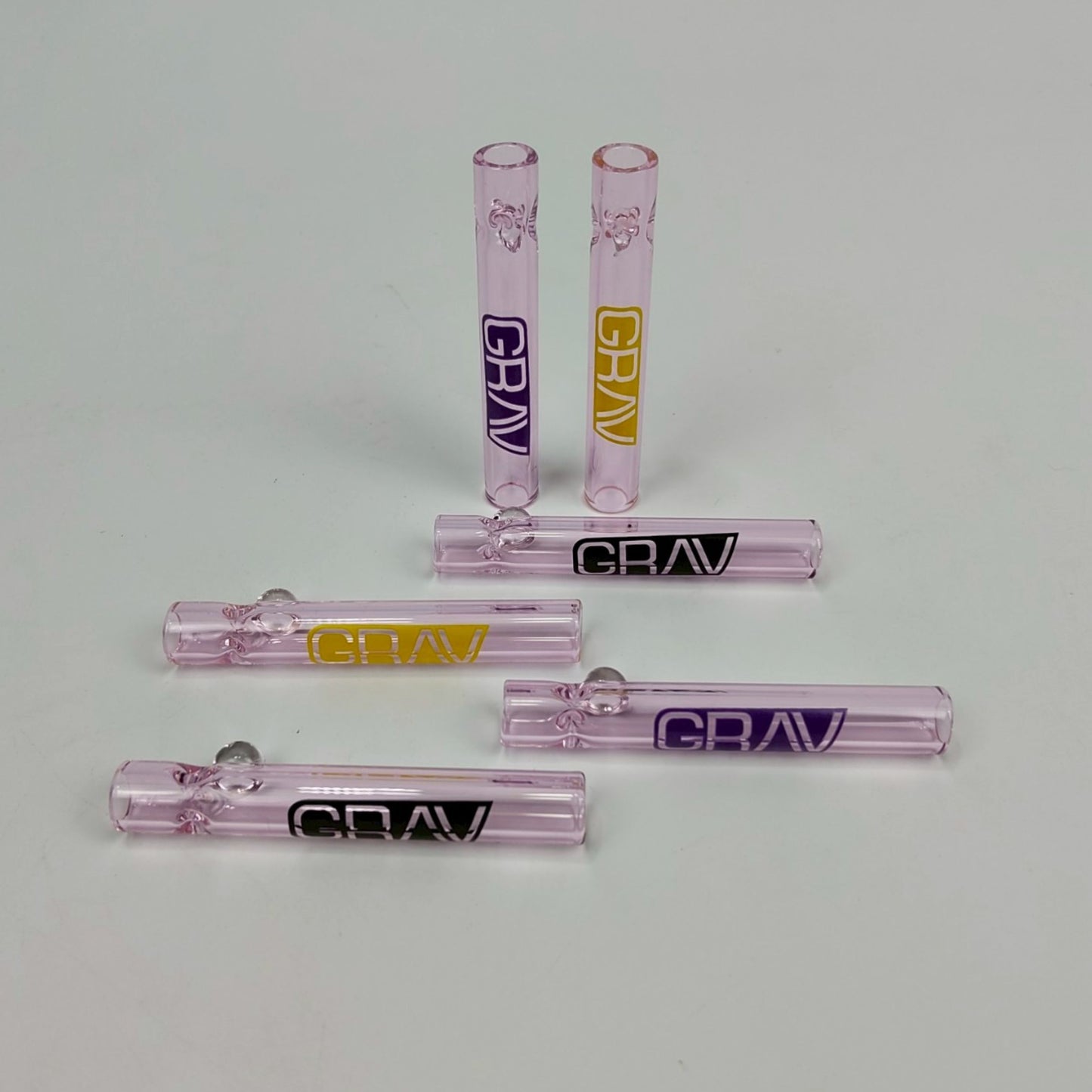 PIPE | GRAV CHILLUM  FOR DRY HERB ONE HITTER 3.5 INCH | PINK BODY