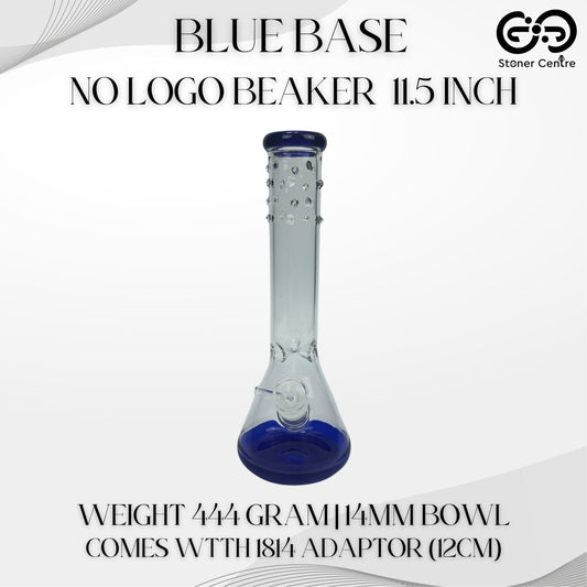 Glass Bong | BLUE BASE NO LOGO BEAKER 11.5 INCH