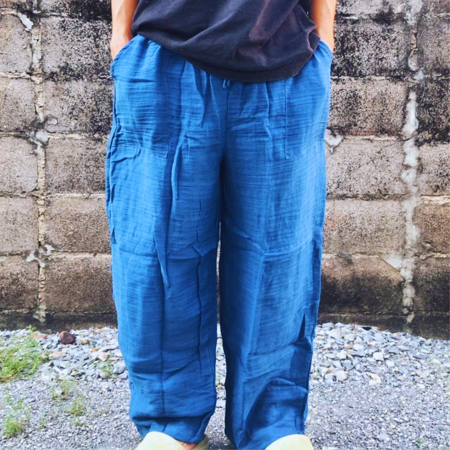 RAK MAE รักแม่ | COMFY COTTON CLASSIC PANTS - LIGHT BLUE (REGULAR SIZE)