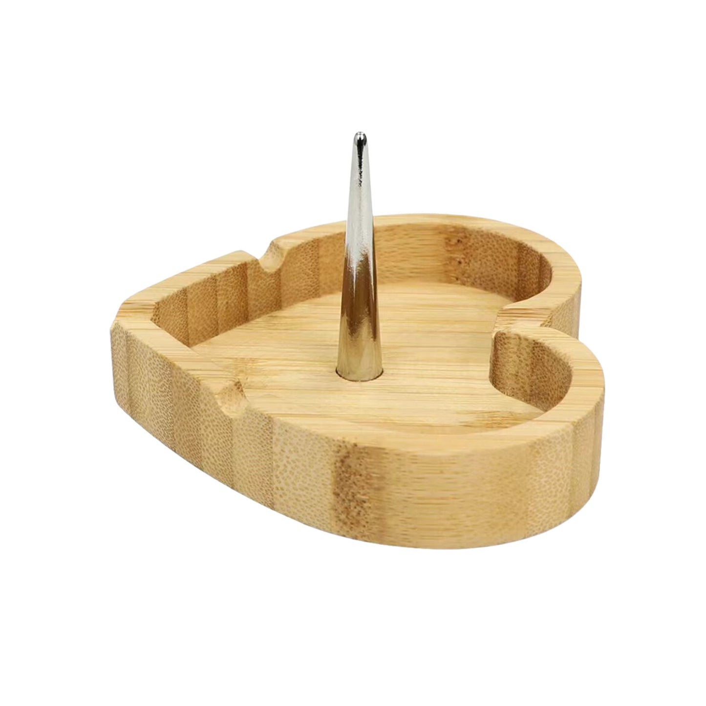 TRAY | HEART SHAPE WOODEN ASHTRAY | 10x9.5x2 CM.