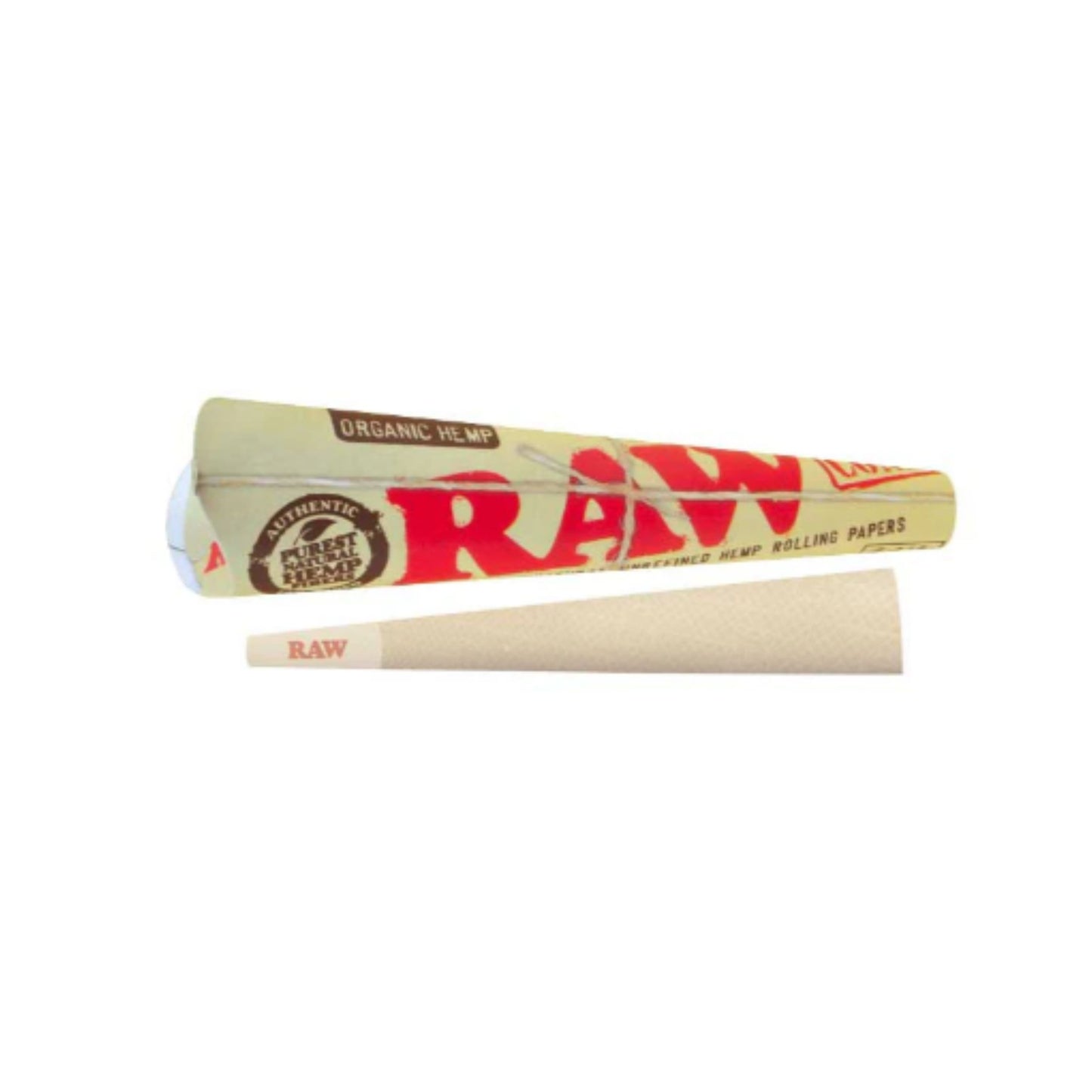 ROLLING PAPER | RAW ORGANIC HEMP PRE-ROLLED CONE 1 1/4 INCH