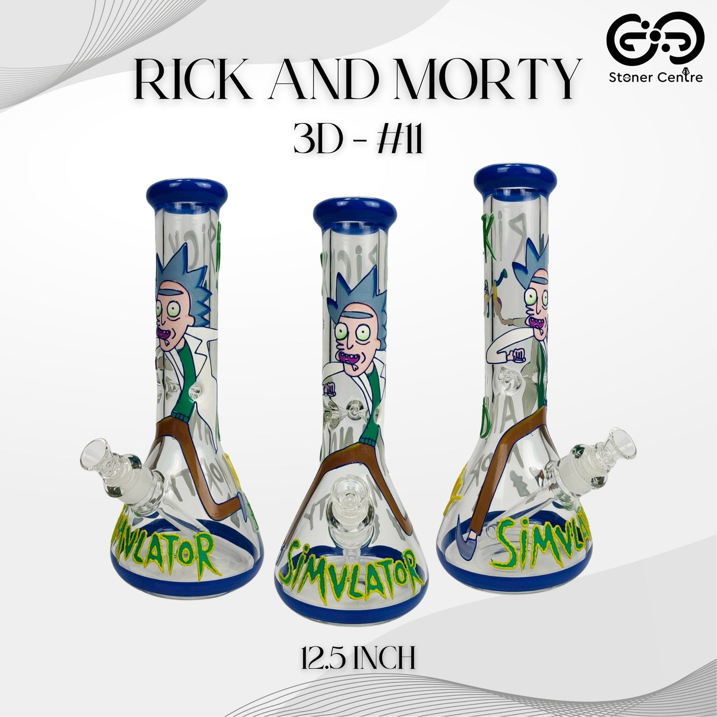 Glass Bong | 3D RICK AND MORTY 12.5 INCH #11