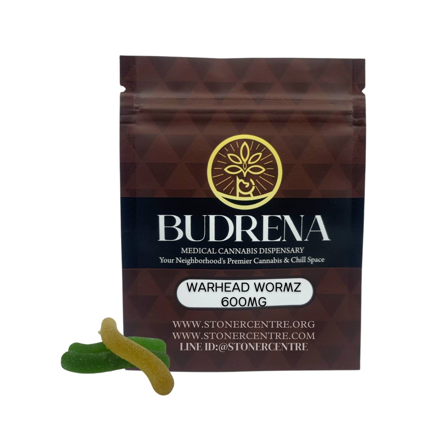 JELLY BUDRENA GREEN VIBE | WARHEAD WORMZ 600MG