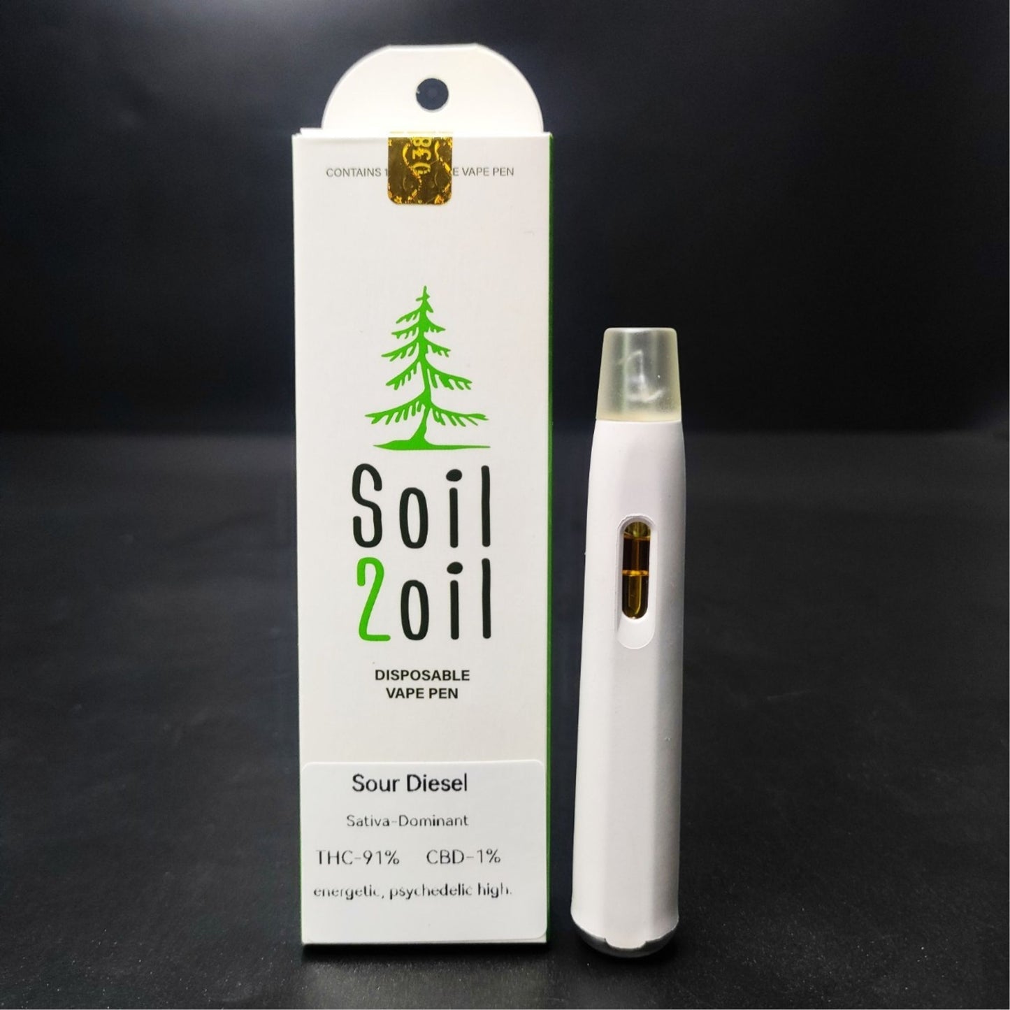 SOIL 2 OIL DISPOSABLE VAPE PEN 1ML. | SOUR DIESEL