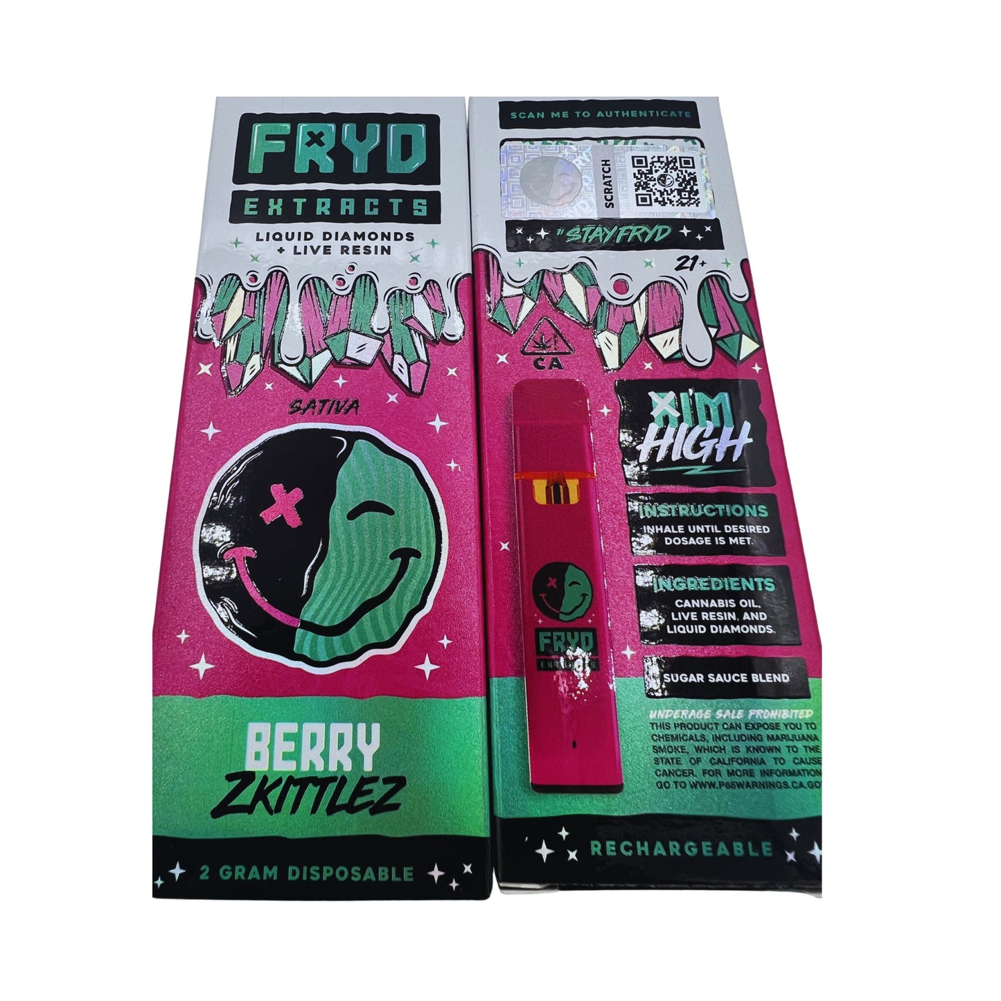 FRYD EXTRACTS DISPOSABLE 2 ML.| BERRY ZKITTLEZ