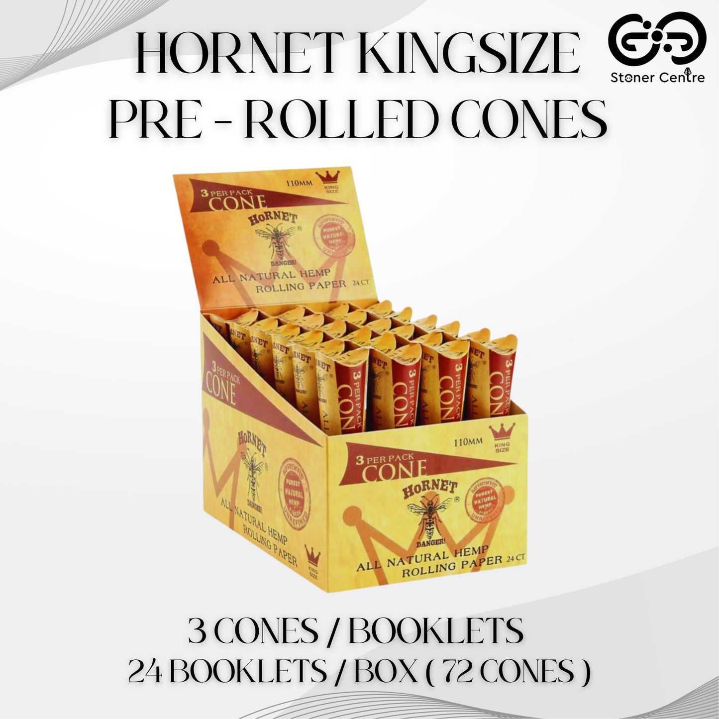 ROLLING PAPER | HORNET KINGSIZE PRE - ROLLED CONES
