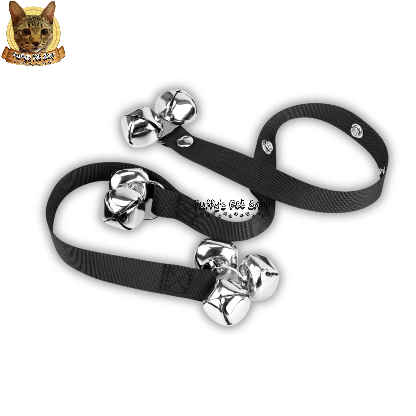 Puffy's Pet Shop |  Dog's Door Bell สายกระดิ่งสำหรับแขวนประตู อุปกรณ์ฝึกสุนัข ยาว 90 ซม