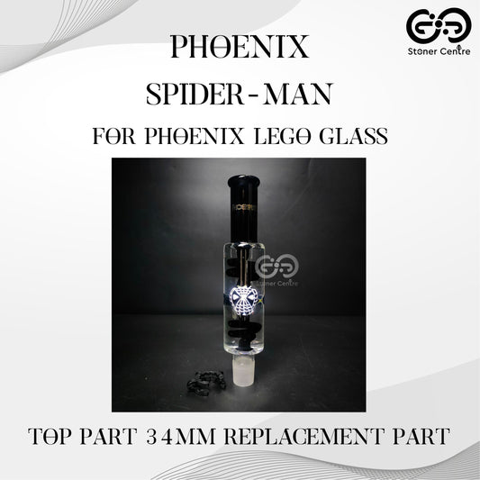 GLASS BONG | SPIDER-MAN PHOENIX TOP PART 34MM REPLACEMENT PART WITH FREEZABLE COIL