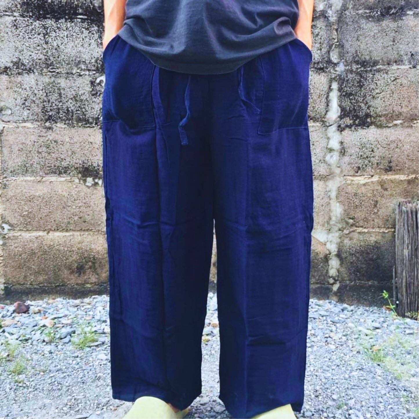 RAK MAE รักแม่ | COMFY COTTON CLASSIC PANTS - DARK BLUE (REGULAR SIZE)