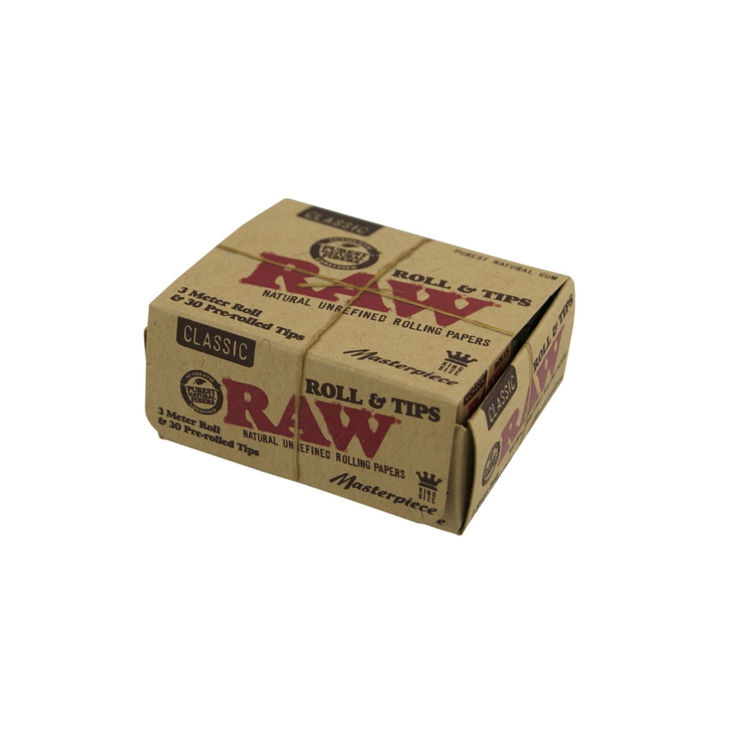 ROLLING PAPER | RAW MASTERPIECE 3 METER ROLL &amp; PRE-ROLLED TIPS