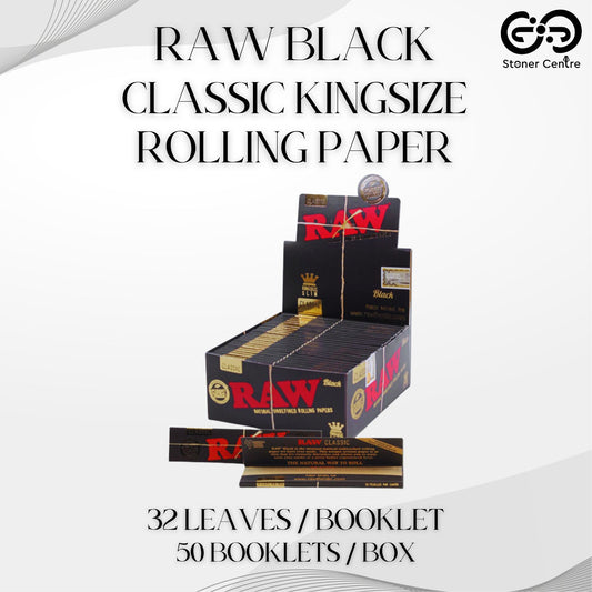 ROLLING PAPER | RAW BLACK CLASSIC KINGSIZE ROLLING PAPER