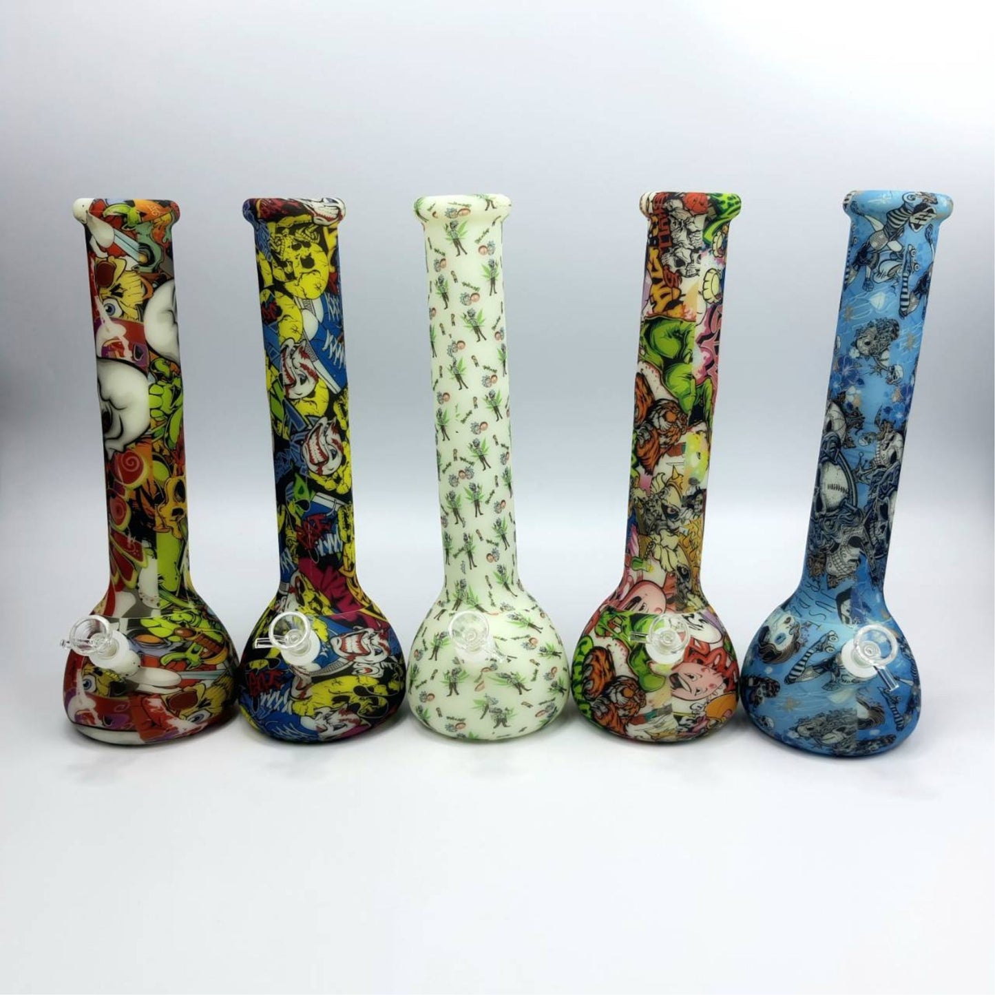 Glass Bong | GLOW IN THE DARK SILICONE BEAKER 14 INCH - SILICONE UNBERAKABLE BONG