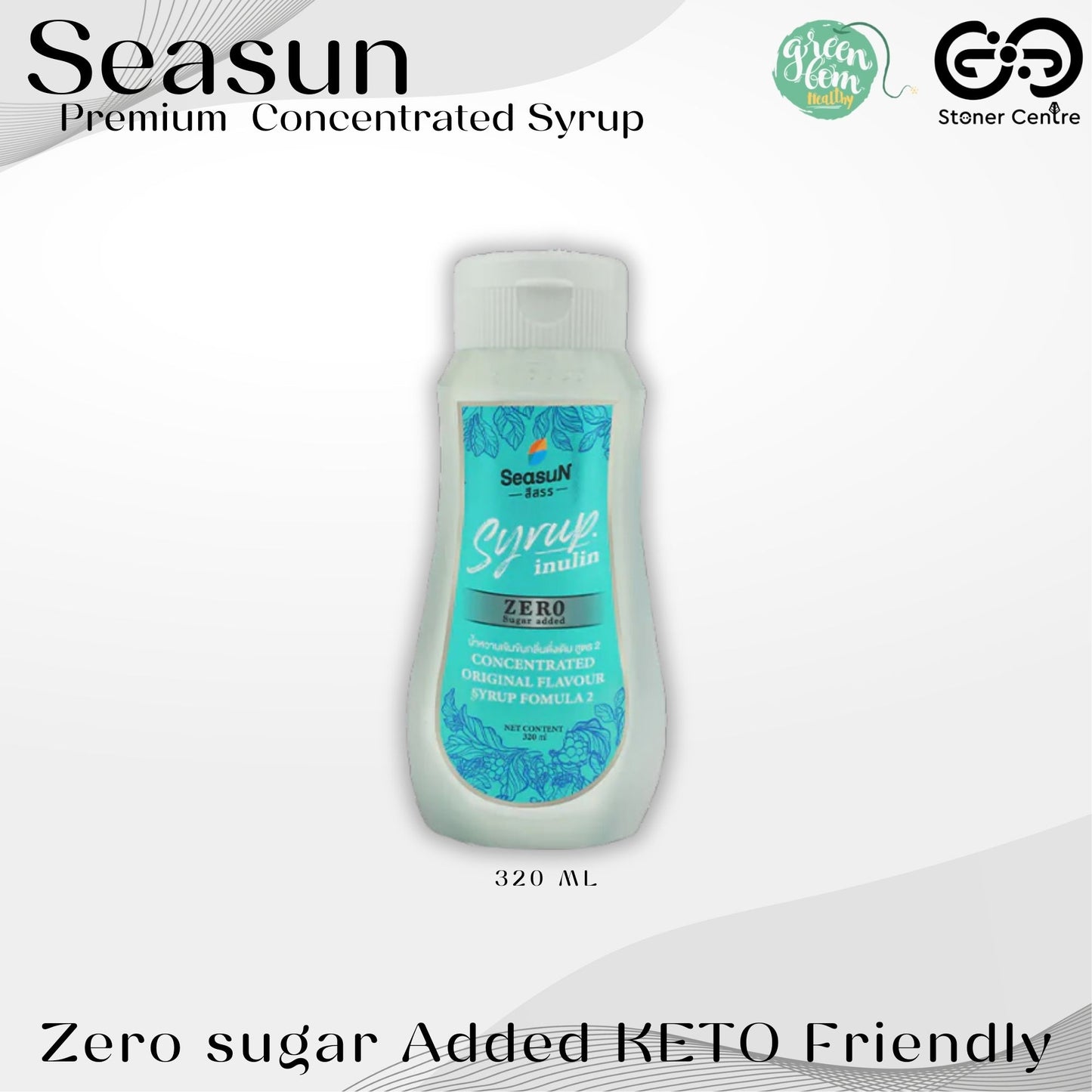 Seasun Premium Concentrated Syrup - Natural | "กลิ่นธรรมชาติ" สีสรรไซรัป น้ำหวานเข้มข้นพรีเมี่ยม น้ำตาล 0% KETO