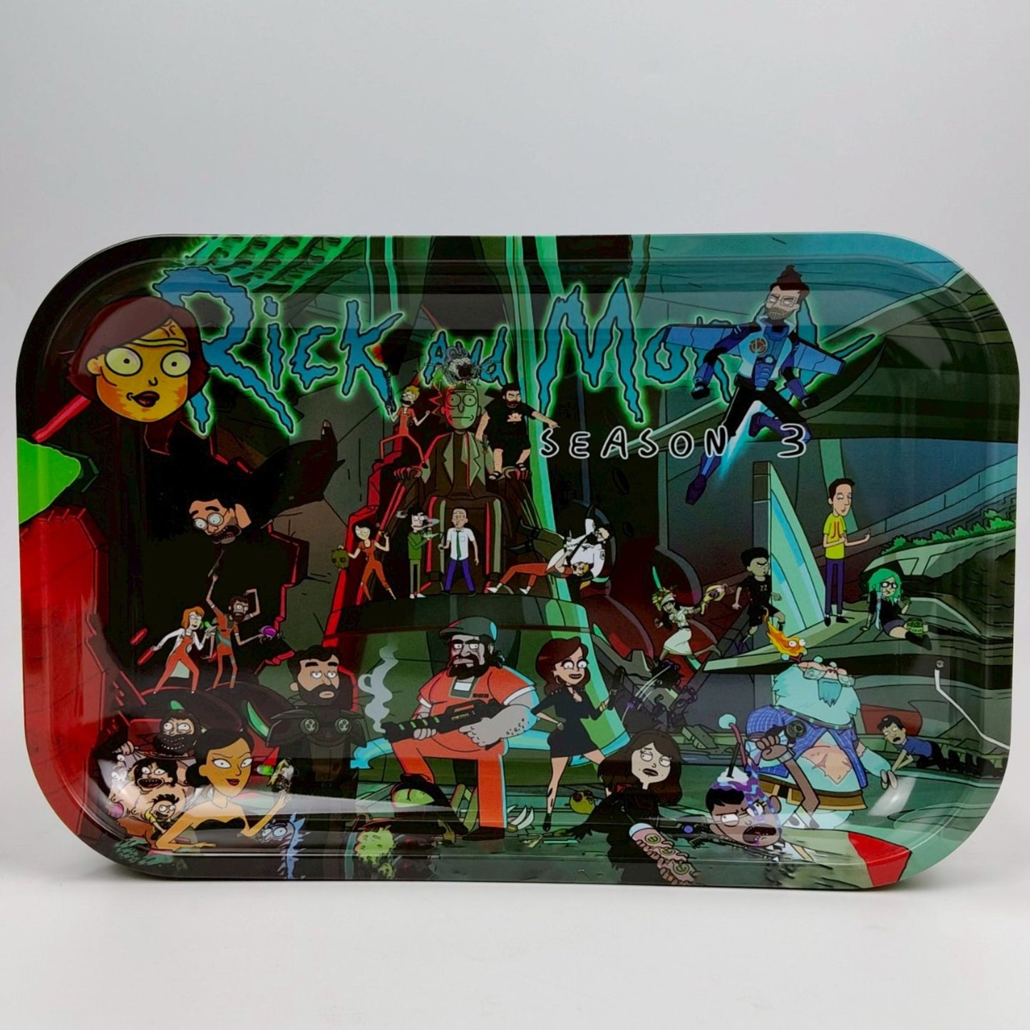 TRAY | RICK & MORTY SEASON 3 METAL ROLLING TRAY SIZE : 19X28.5 CM