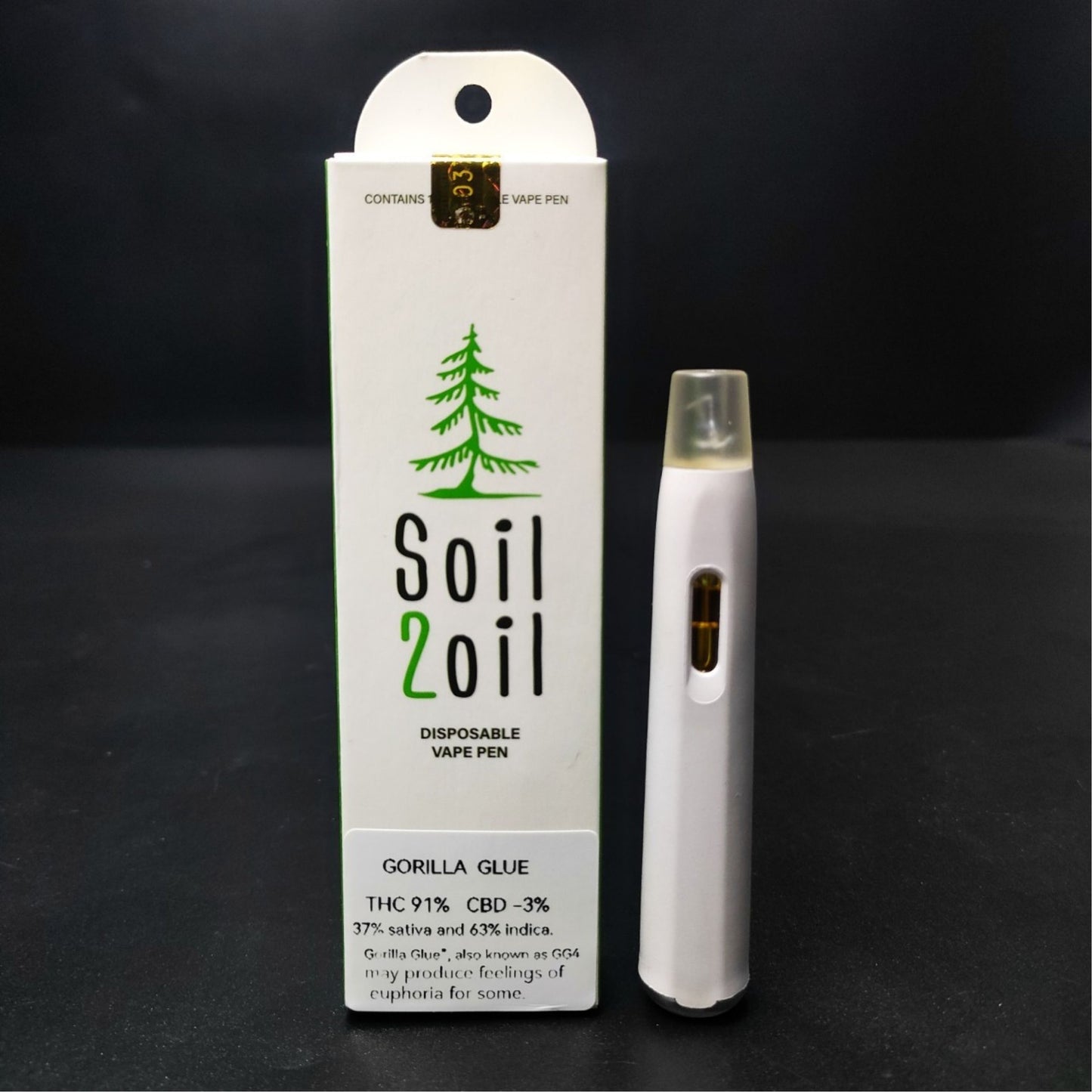 SOIL 2 OIL DISPOSABLE VAPE PEN 1ML. | GORILLA GLUE