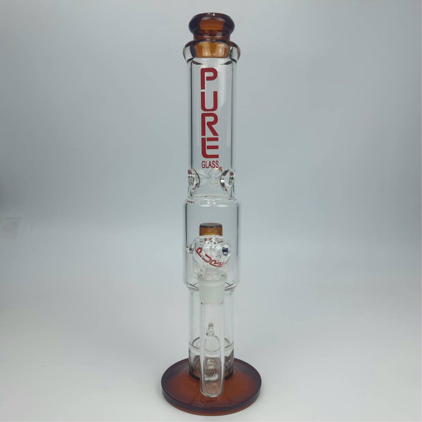Glass Bong | PURE STRAIGHT DOUBLE PERCCOLATORS 15.5 INCH