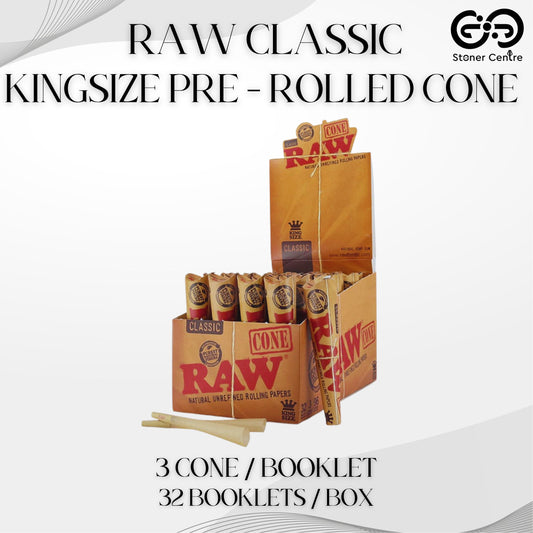 ROLLING PAPER | RAW CLASSIC KINGSIZE PRE-ROLLED CONE