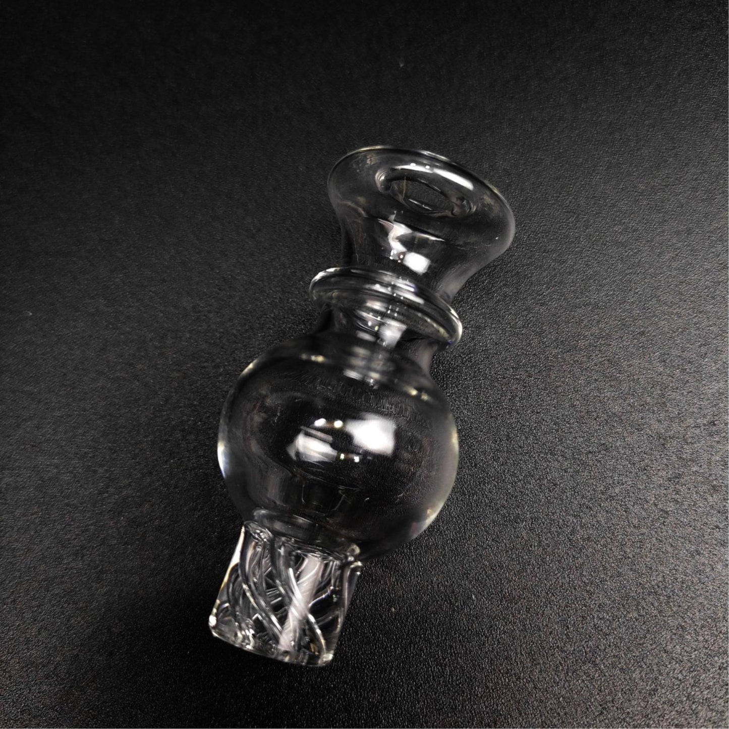 CARB CAP | SPIRAL RING V.2 QUARTZ CARB CAP 12.30 MM INNER DIAMETER 24.6 MM WIDEST DIAMETER