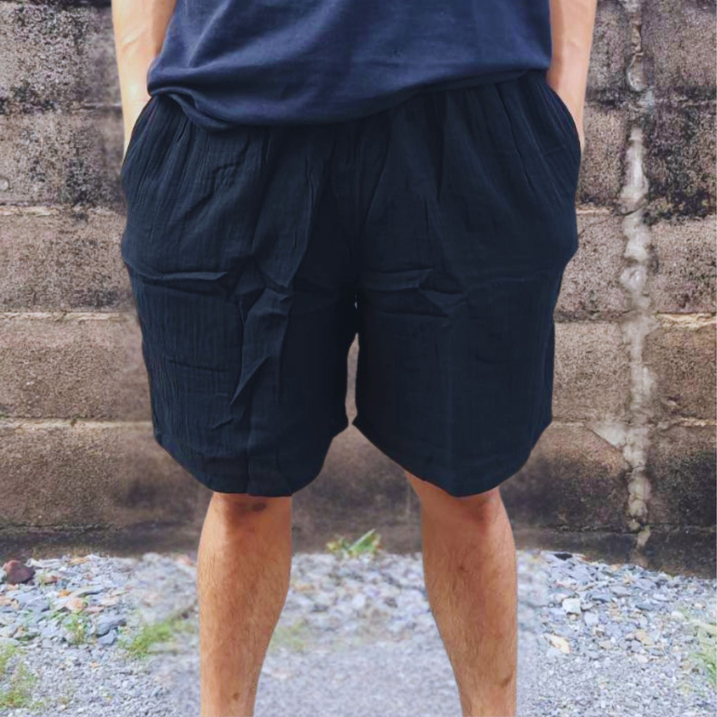 RAK MAE รักแม่ | COMFY COTTON CLASSIC SHORTS - BLACK (REGULAR SIZE)