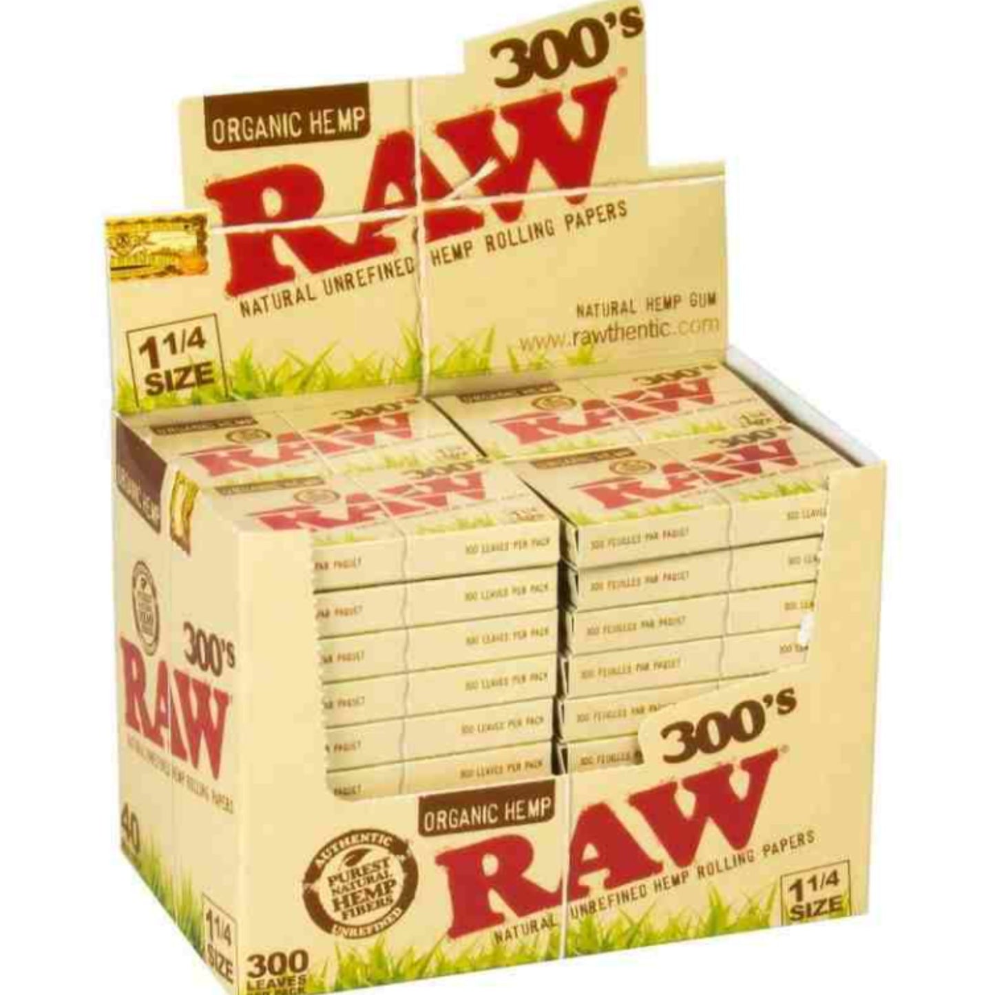 ROLLING PAPER | RAW ORGANIC HEMP 300's 1 ¼"