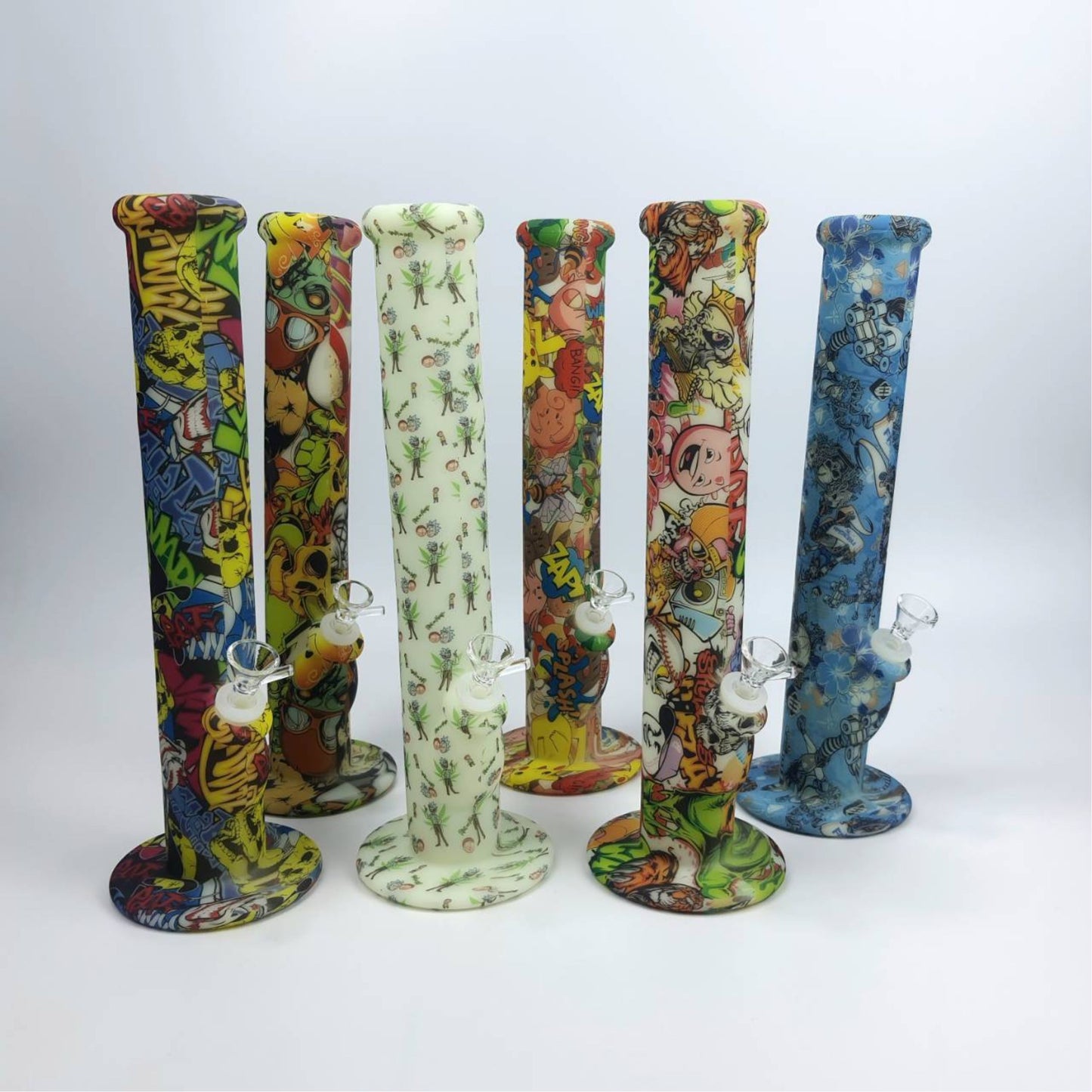 Glass Bong | GLOW IN THE DARK SILICONE STRAIGHT 14 INCH - SILICONE UNBERAKABLE BONG