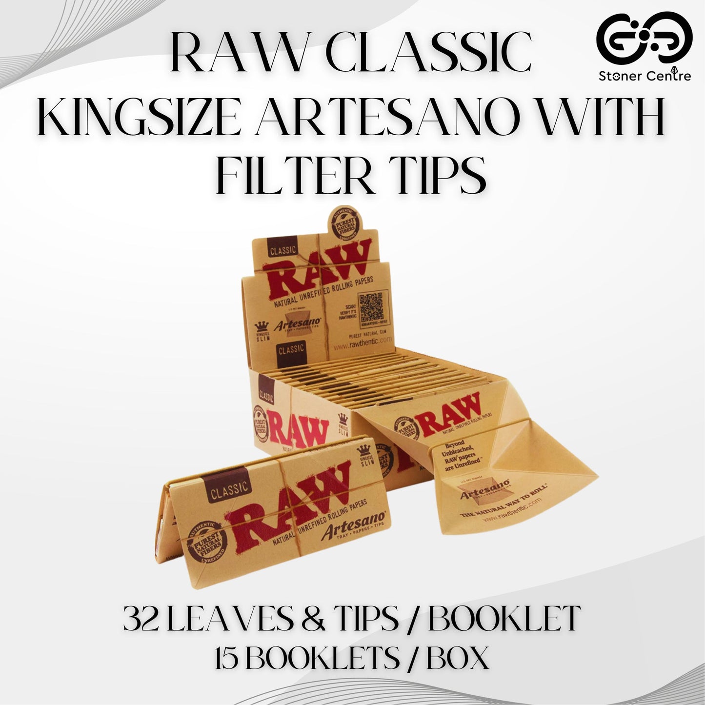 ROLLING PAPER | RAW CLASSIC ARTESANO KINGSIZE WITH FILTER TIPS