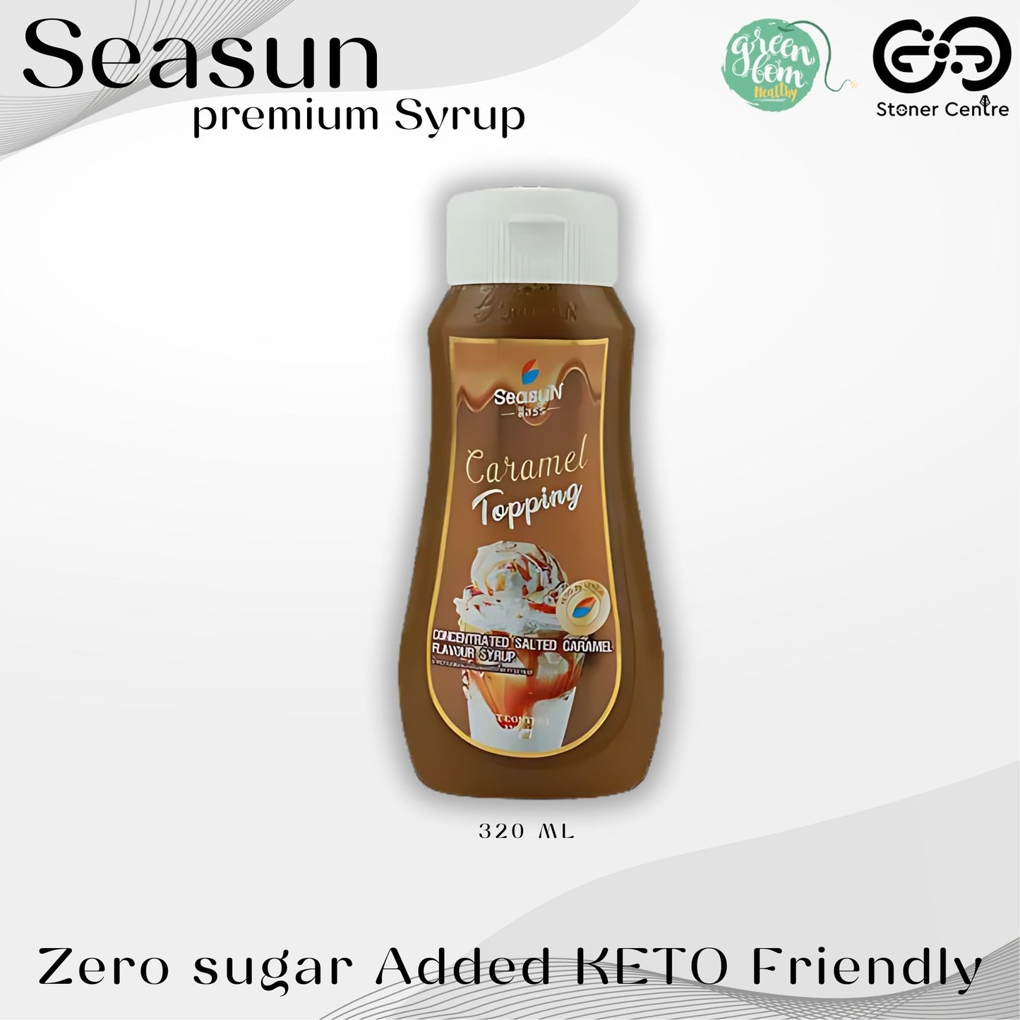 Seasun Premium Concentrated Syrup - Caramel | "กลิ่นคาราเมล" สีสรรไซรัป น้ำหวานเข้มข้นพรีเมี่ยม น้ำตาล 0% KETO