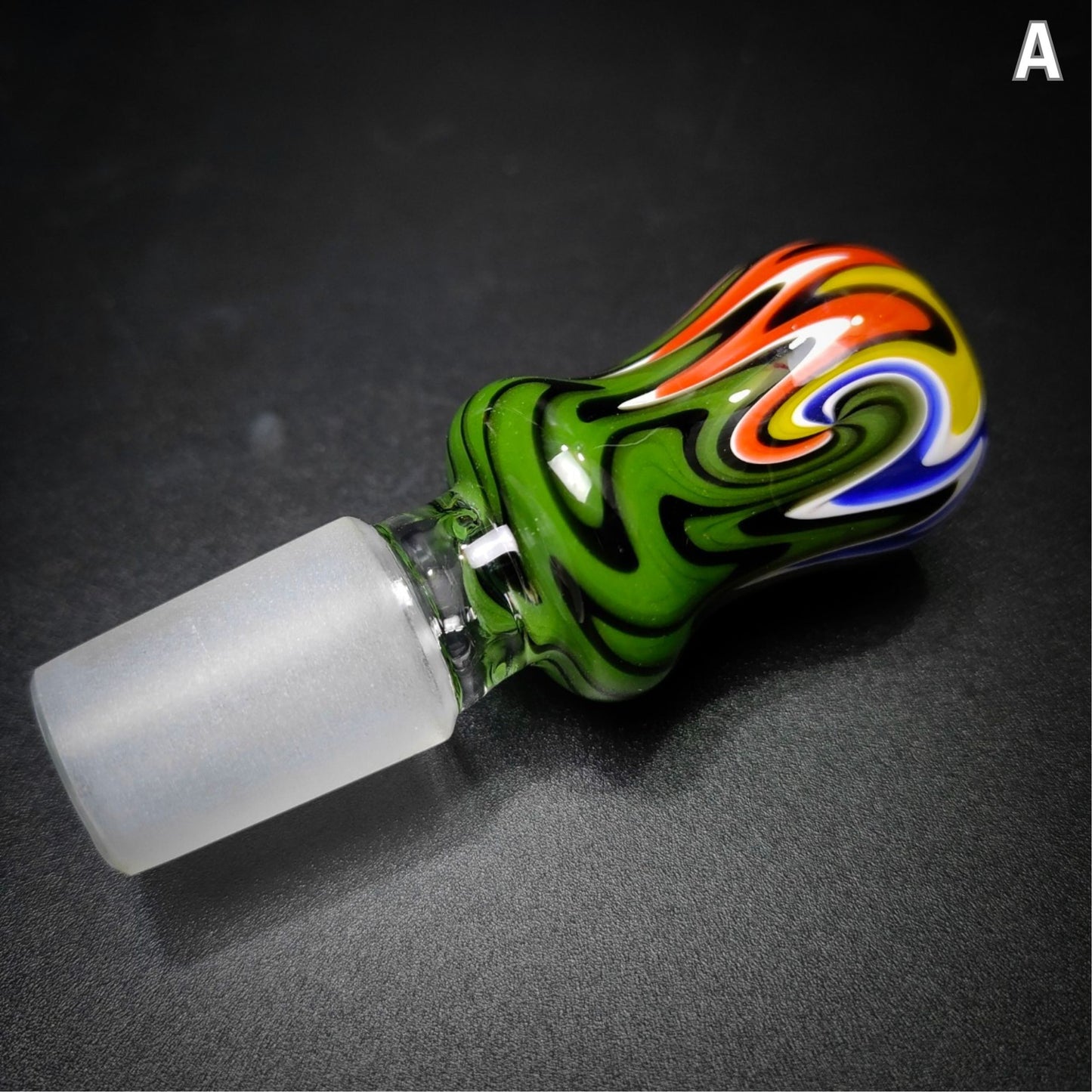 GLASS BOWL | PSYCHEDELIC BARBERSHOP LIGHT BOWL 18 MM