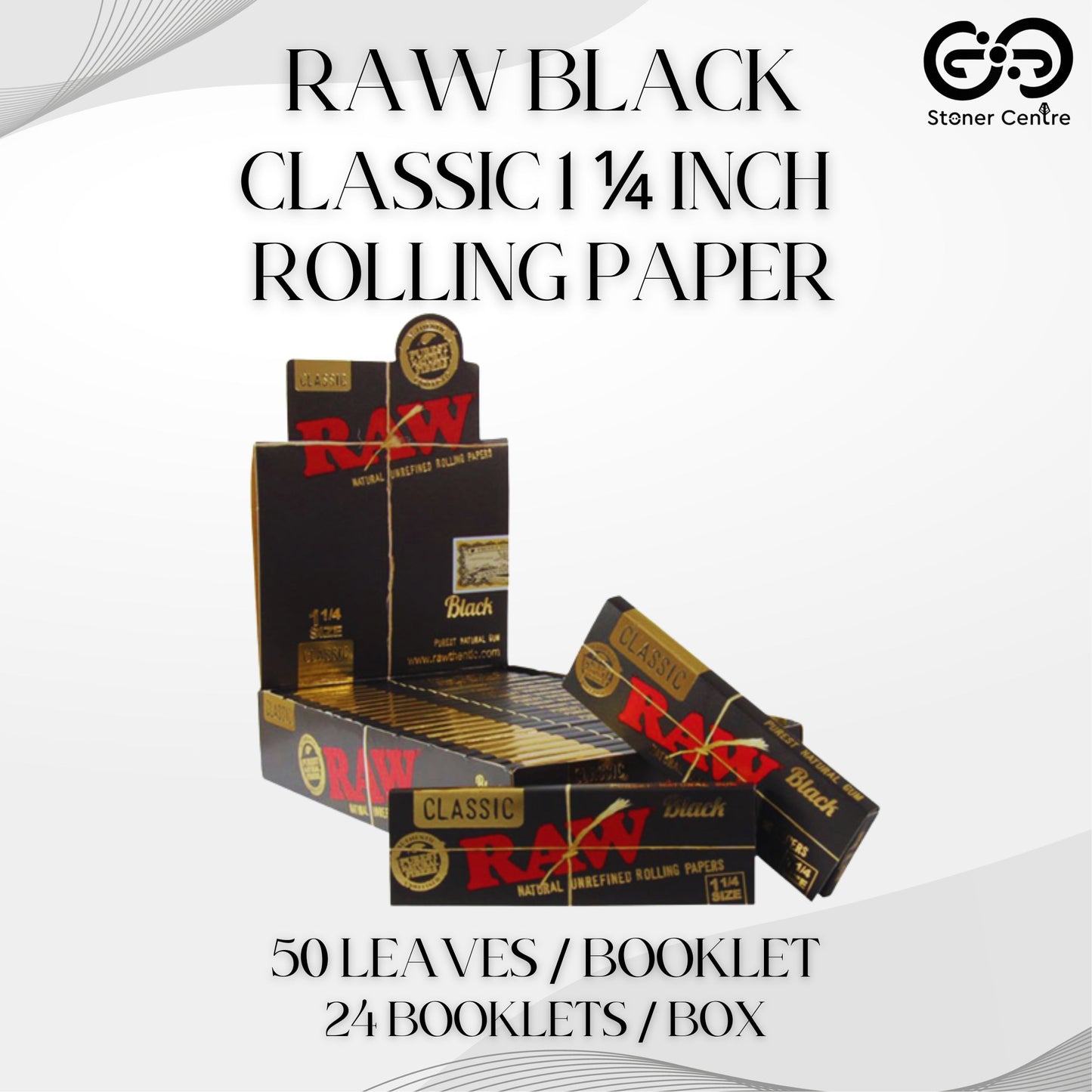 ROLLING PAPER | RAW BLACK CLASSIC 1 ¼" ROLLING PAPER
