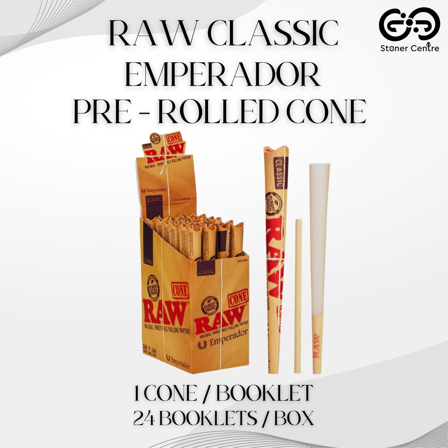 ROLLING PAPER | RAW CLASSIC EMPERADOR PRE - POLLED CONE