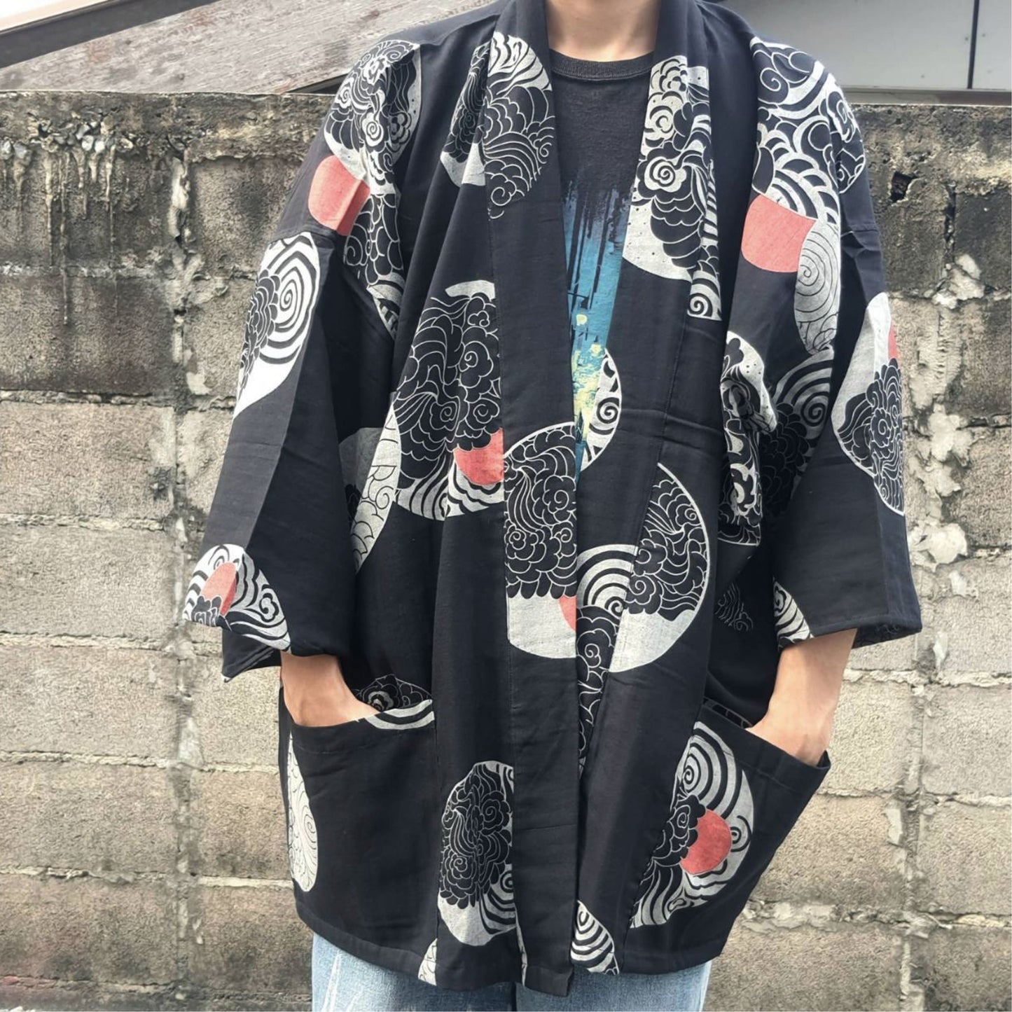 RAK MAE รักแม่ | COMFY KIMONO COTTON ROBE - THE GREAT RED NATURE (FREESIZE)