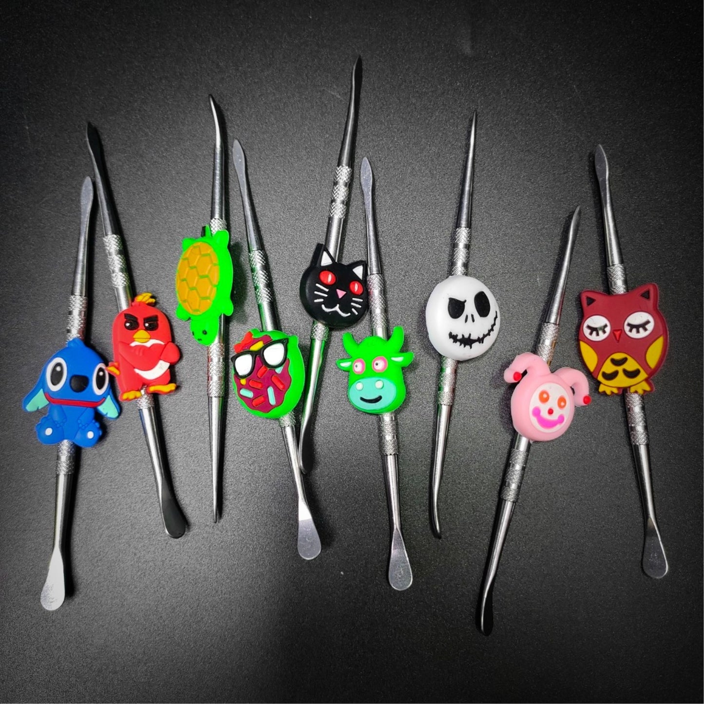 DABBER | CARTOON DAB TOOL METAL DABBER WITH HANDLE SILICONE